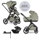 EASYWALKER Kombinált babakocsi Zoey Sage Green + CBX By CYBEX Aton B2 i-Size + bázis