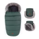 PETITE&MARS Téli szett Comfy 4in1 bundazsák + kézmelegítő kesztyű babakocsira Furry Veritable Khaki