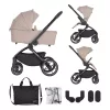 PETITE&MARS Kombinált babakocsi SCOUT 3 az 1-ben Cappuccino Cream + Core Pro i-Size 