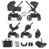 PETITE&MARS Kombinált babakocsi SCOUT 3 az 1-ben Anthracite Moon Core Pro i-Size 