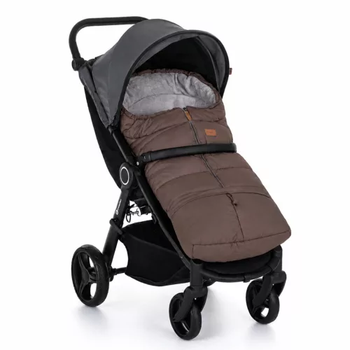 PETITE&MARS Téli szett Jibot 3in1 bundazsák + kézmelegítő kesztyű babakocsira Jasie Dark Walnut
