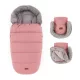 PETITE&MARS Comfy 4v1 téli bundazsák szett + babakocsi kézmelegítő Furry Old Rose