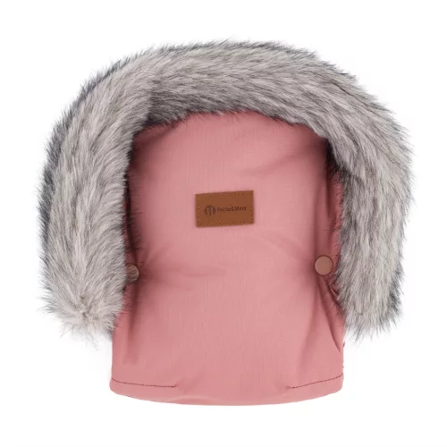 PETITE&MARS Comfy 4v1 téli bundazsák szett + babakocsi kézmelegítő Furry Old Rose