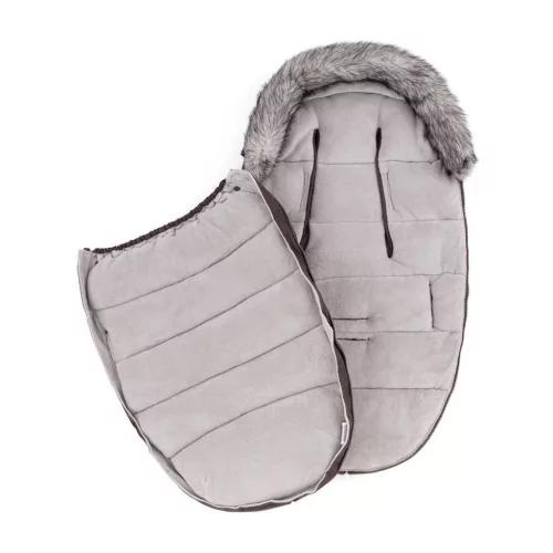 PETITE&MARS Comfy 4v1 téli bundazsák szett + babakocsi kézmelegítő Furry Rich Brown