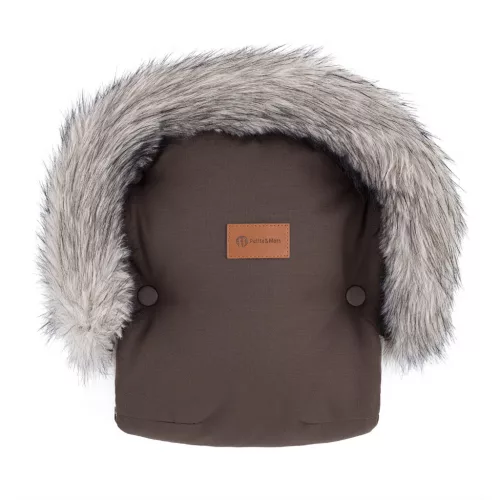 PETITE&MARS Comfy 4v1 téli bundazsák szett + babakocsi kézmelegítő Furry Rich Brown