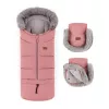 PETITE&MARS Arctic 4v1 téli bundazsák szett + babakocsi kézmelegítő Furry Old Rose