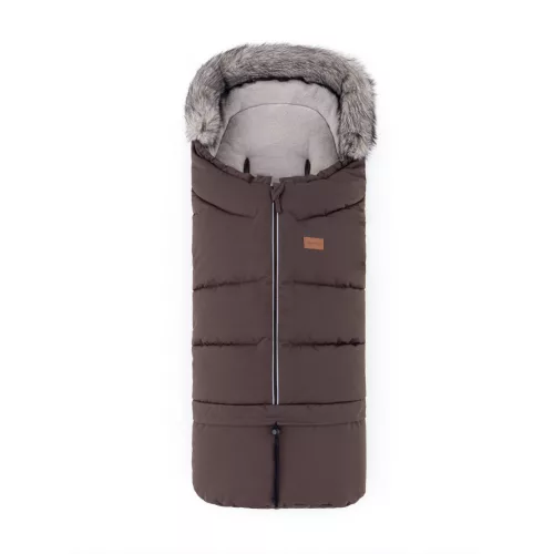 PETITE&MARS Arctic 4v1 téli bundazsák szett + babakocsi kézmelegítő Furry Rich Brown