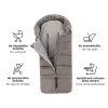PETITE&MARS Arctic 4v1 téli bundazsák szett + babakocsi kézmelegítő Fjora Khaki