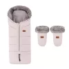PETITE&MARS Arctic 4v1 téli bundazsák szett + babakocsi kézmelegítő Fjora Rose Petal