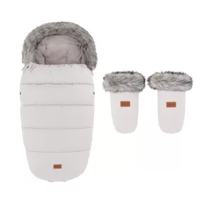   PETITE&MARS Comfy 4v1 téli bundazsák szett + babakocsi kézmelegítő Fjora Champagne Shower