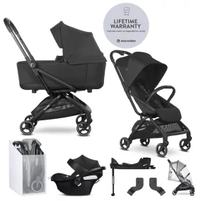   EASYWALKER Babakocsi szett 4 az 1-ben Rockey S Pure Black + CYBEX Aton B2 i-Size + bázis