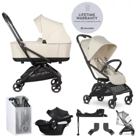   EASYWALKER Babakocsi szett 4 az 1-ben Rockey S Bright Taupe + CYBEX Aton B2 i-Size + bázis