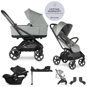   EASYWALKER Babakocsi szett 4 az 1-ben Rockey L Fresh Green + CYBEX Aton B2 i-Size + bázis