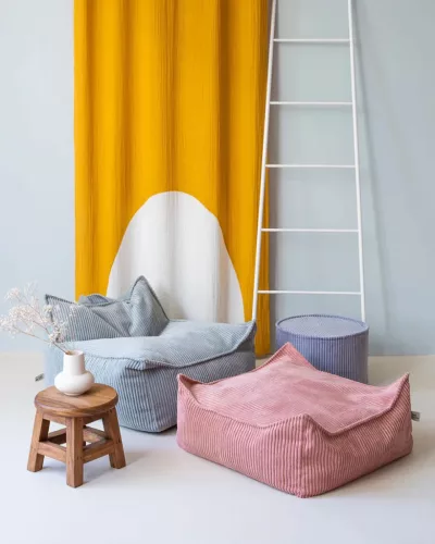 Wigiwama Szögletes Puff, Pink Mousse