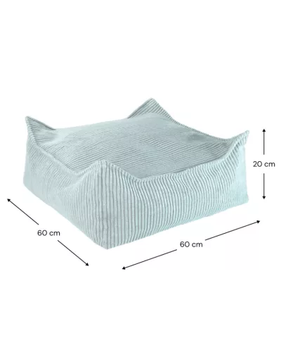 Wigiwama Szögletes Puff, Peppermint Green