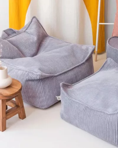 Wigiwama Szögletes Puff, Blueberry Blue