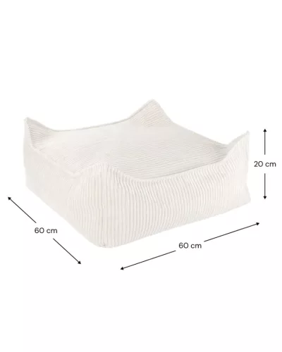 Wigiwama Szögletes Puff, Marshmallow