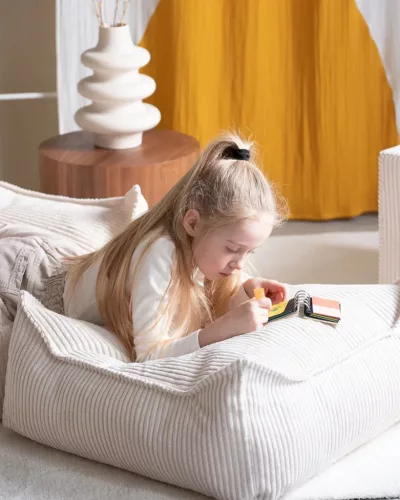 Wigiwama Szögletes Puff, Marshmallow