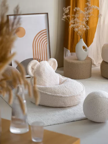 Wigiwama Mackófüles Babzsákfotel, Cream White