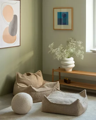 Wigiwama Szögletes Puff, Biscuit