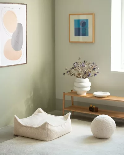 Wigiwama Szögletes Puff, Cream White