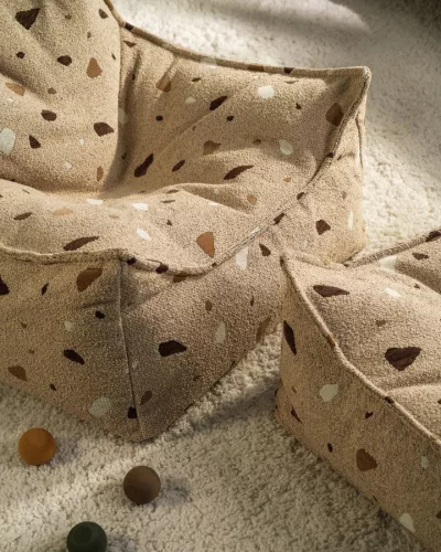 Wigiwama Szögletes Puff - Terrazzo Sand