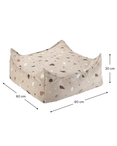 Wigiwama Szögletes Puff - Terrazzo Sand