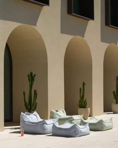 Wigiwama babzsákfotel, kültéri, Azure