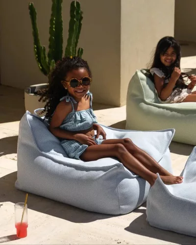 Wigiwama babzsákfotel, kültéri, Azure