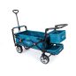   Wapiti Wagon 2 személyes összehajtható strandkocsi kosárral és kihajtható lábtérrel - Sötét türkiz
