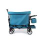   Wapiti Wagon 2 személyes összehajtható strandkocsi kosárral és kihajtható lábtérrel - Sötét türkiz