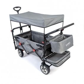   Wapiti Wagon kosárral és kihajtható lábtérrel,  szürke - 2 személyes strandkocsi