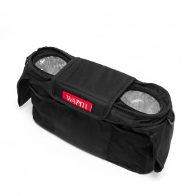   Wapiti hőtárolós flakontartó fekete színben, szürke és sötétkék extra Wapiti Wagonokhoz