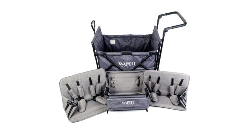 Wapiti Wagon testvérkocsi, szürkéskék - 4 személyes testvérkocsi testvérkocsi extra ülésekkel és tálcával