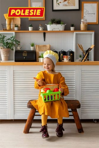 Wader Gyümölcs és zöldség készlet kosárban, 9 darabos 12 hó+