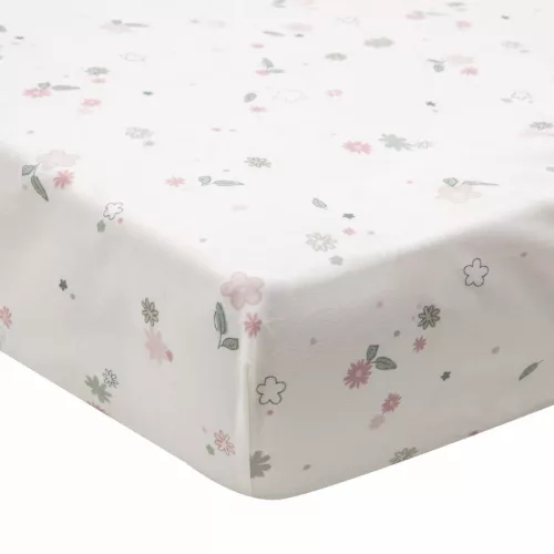 Witlof for Kids megerősített szegéllyel ellátott lepedő Tuck-inn 60x120 cm Vintage Flowers
