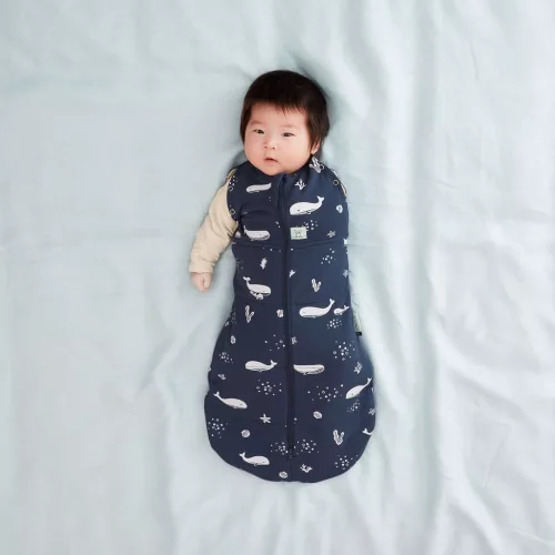 ERGOPOUCH Pólya és hálózsák 2 az 1-ben Cocoon Whale 0-3 hónap, 3-6 kg, 2,5 tog