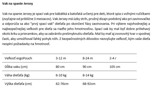 ERGOPOUCH Hálózsák organikus pamut Jersey Willow 8-24 hó, 8-14 kg, 2,5 tog