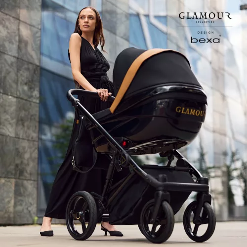 Bexa Glamour 3in1 multifunkciós babakocsi + K2 KITE hordozó- Fekete