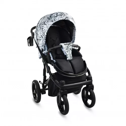 Bexa Glamour 3in1 multifunkciós babakocsi + K2 KITE hordozó- Fekete-fehér