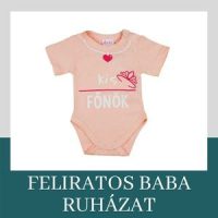 Feliratos bébi ruházat