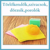 Törlőkendők,szivacsok,dörzsik,porolók