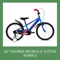 20" gyerek bicikli (7-9 éves korig)