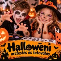 Halloweeni arcfestés és tetoválás
