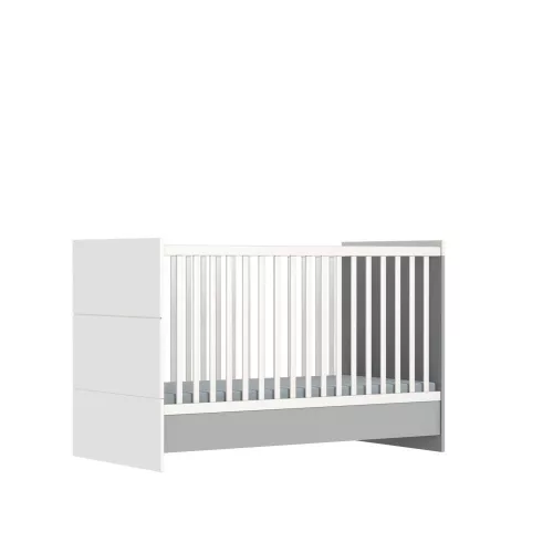 Faktum Alda Selyemszürke babaszoba szett, 140-es babaágy, pelenkázó komód, falipolc