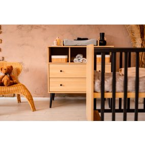   Faktum Calma Oak  babaszoba szett, babaágy 140-es, pelenkázó komód, szekrény, falipolc