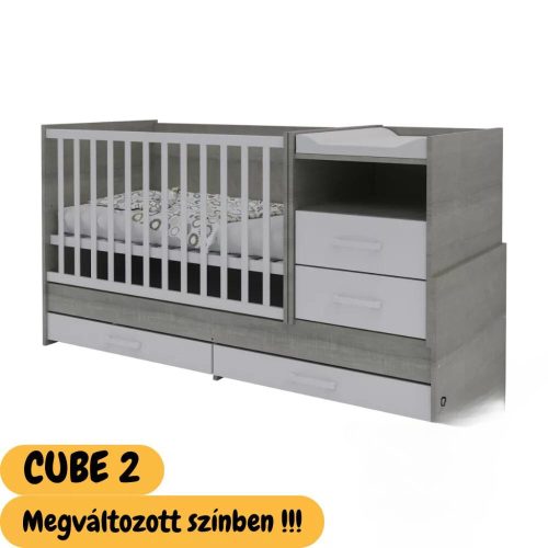 Todi Cube 2 babaszoba szett, kombi babaágy, 160as gardróbszekrény, falipolc