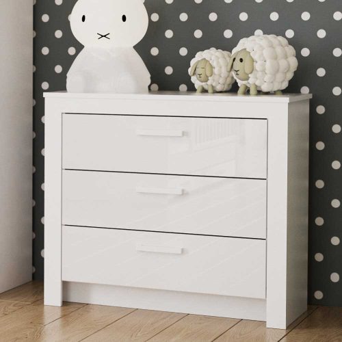 Todi White Bunny babaszoba szett, 140-es babaágy, pelenkázó komód