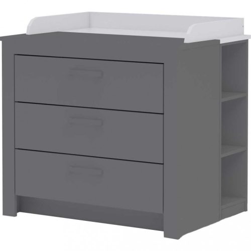 Todi White Bunny babaszoba szett, 140-es babaágy, pelenkázó komód, nyitott szekrény, kisszekrény