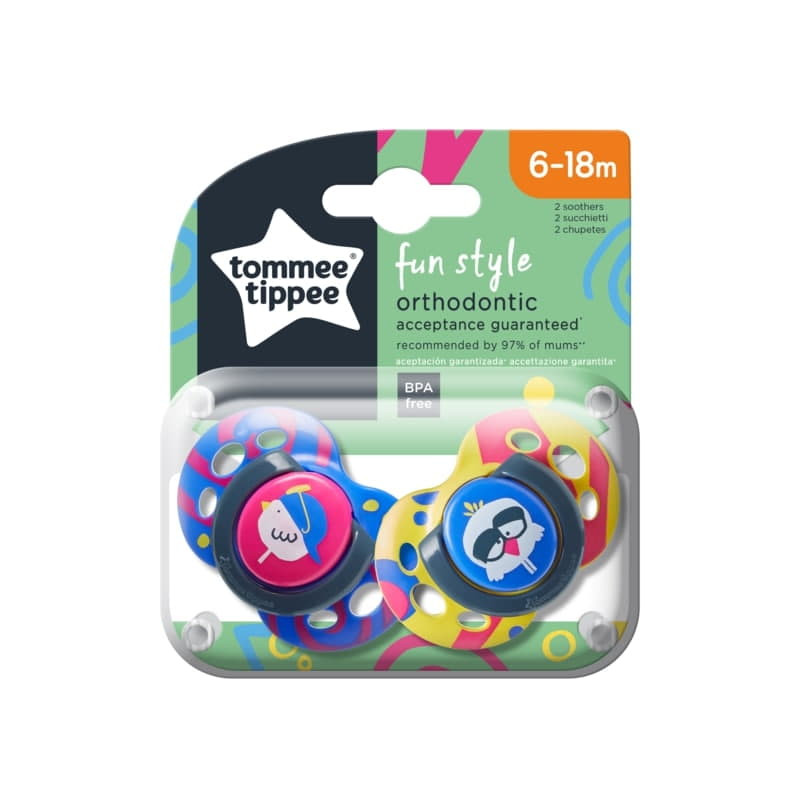 Tommee Tippee Fun játszócumi 6-18 hó 2 db (43335803)